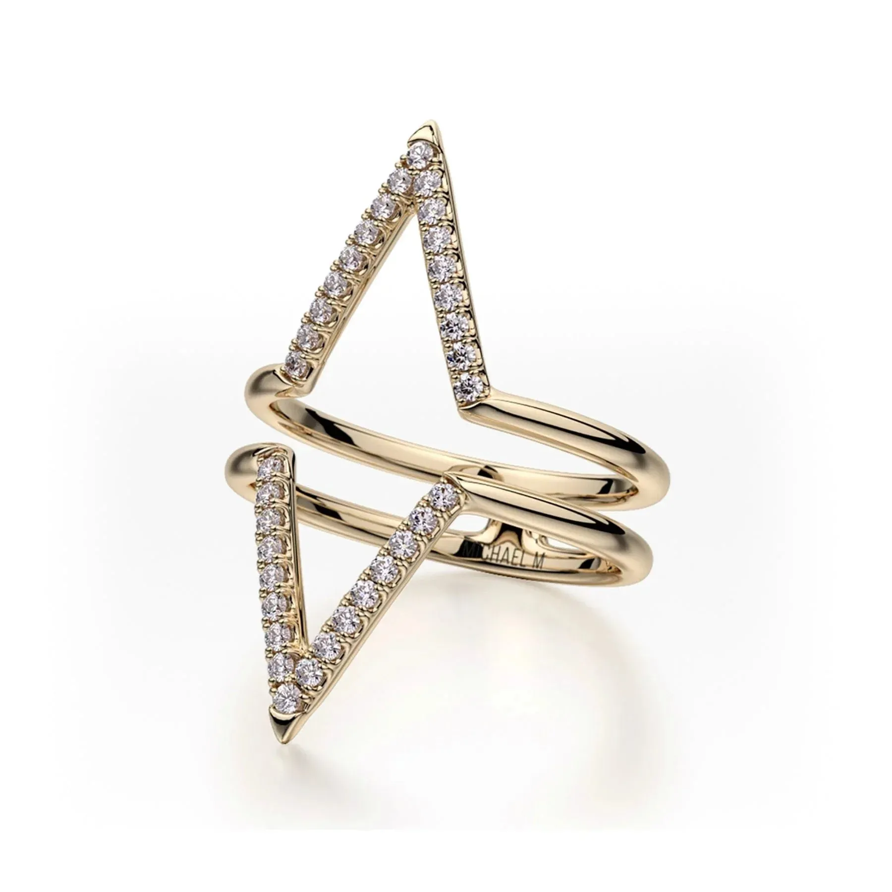 0.14ctw Double V Diamond Ring