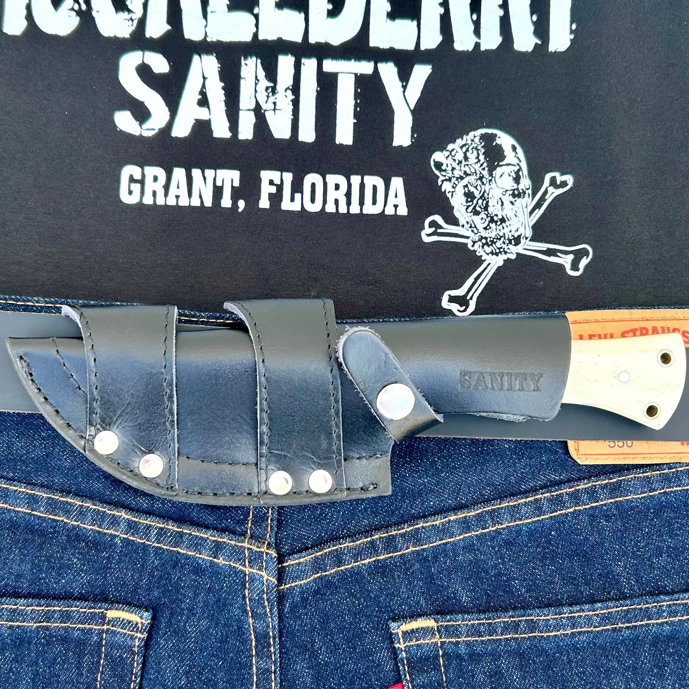 10” Rough Rider Series - 2nd Amendment - Bone - D2 Steel - Horizontal & Vertical Carry - CUS17