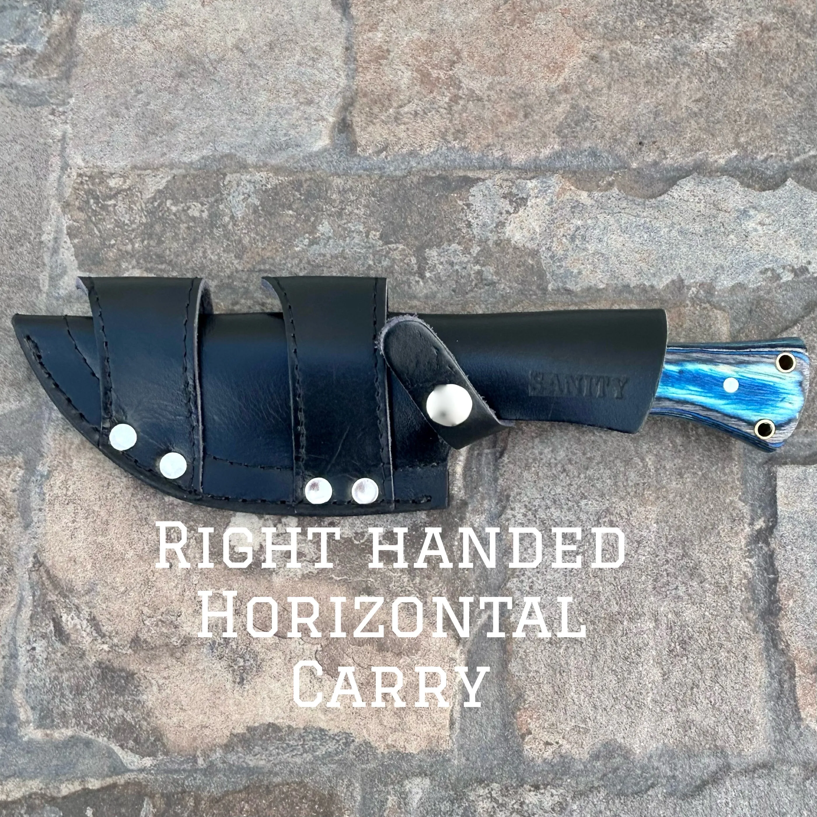 10” Rough Rider Series - Asshole - Blue & Black Wood - D2 Steel - Horizontal & Vertical Carry - CUS15