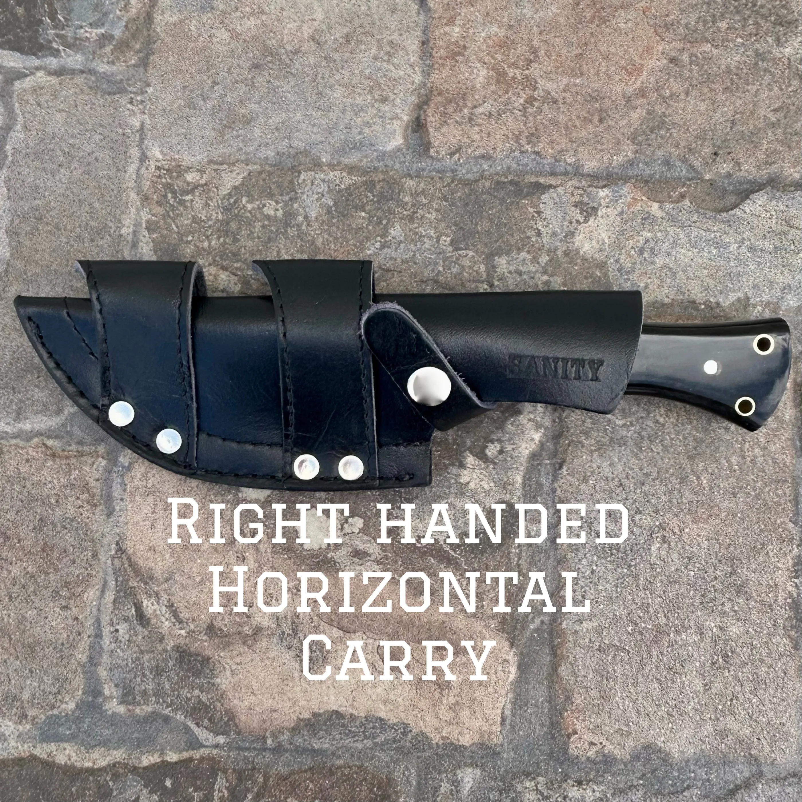 10” Rough Rider Series - Come And Take It - Buffalo Horn - D2 Steel - Horizontal & Vertical Carry - CUS22