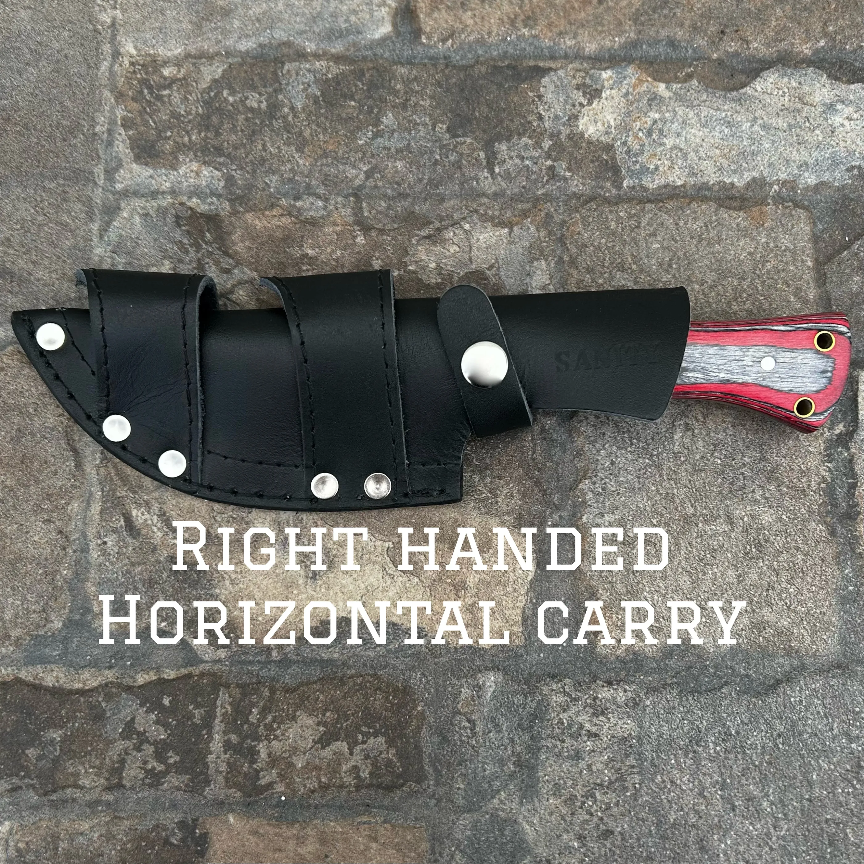 10” Rough Rider Series - F Around and Find Out - Red Wood - D2 Steel - Horizontal & Vertical Carry - CUS61