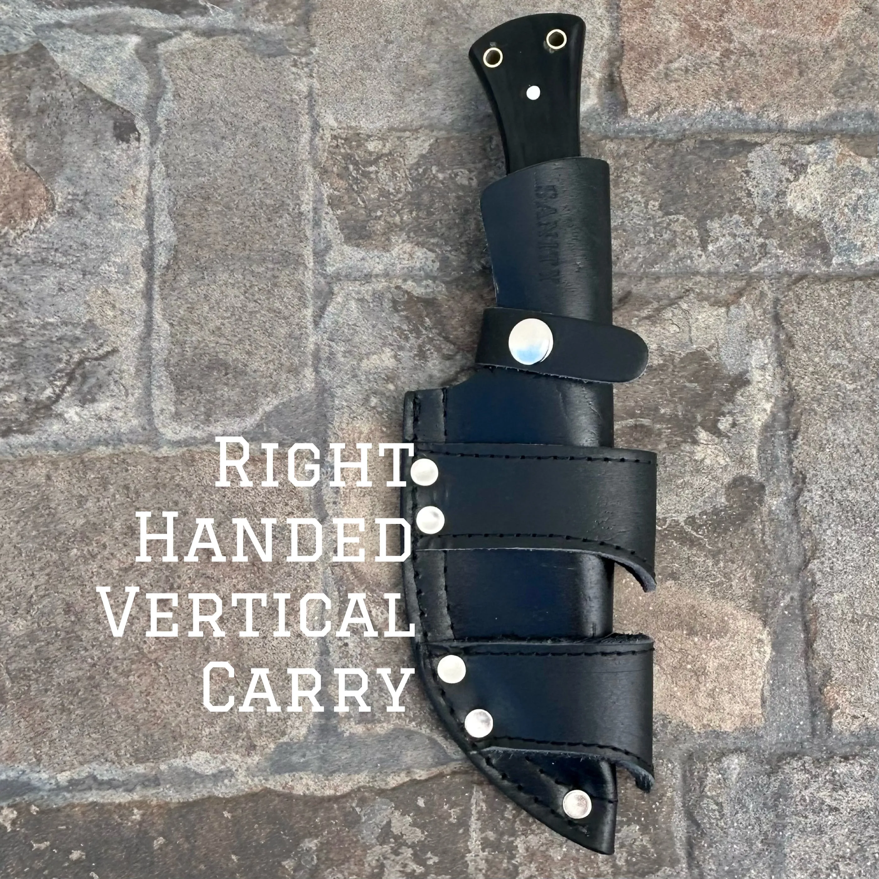 10” Rough Rider Series - F Cancer - Buffalo Horn - D2 Steel - Horizontal & Vertical Carry - CUS07