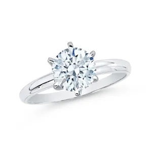 1.09 ct. F - SI2 Round Brilliant Cut Diamond Solitaire Engagement Ring in 14k Gold