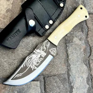 10" Rough Rider Series - Viking Warrior - Bone - D2 Steel - Horizontal & Vertical Carry - CUS20