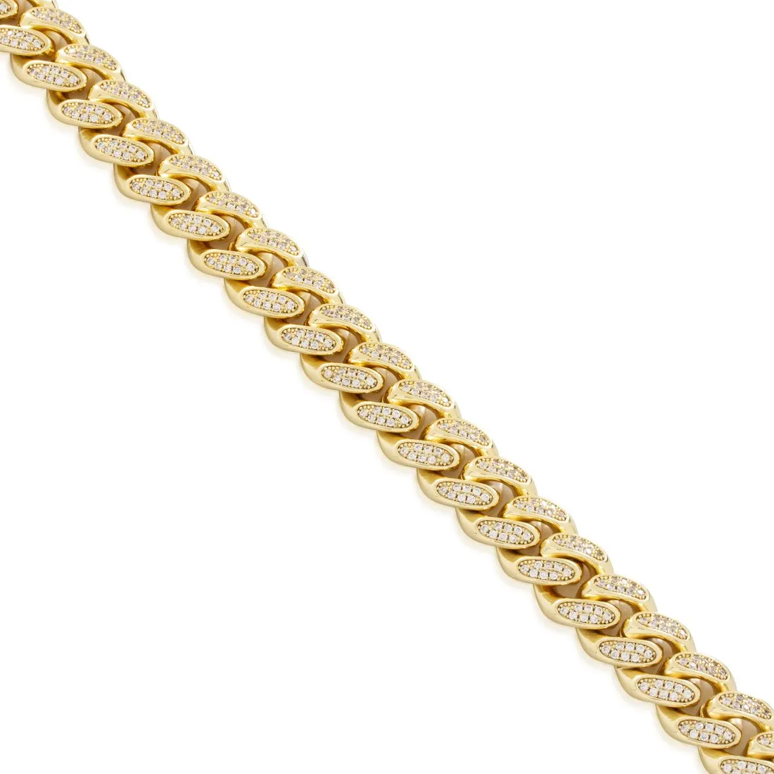 12mm Iced Miami Cuban Link Choker Chain