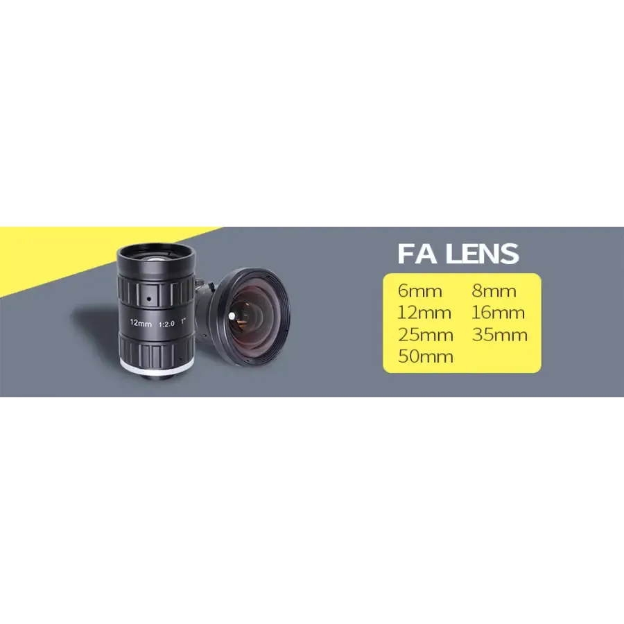 12MP 6mm 25mm Manual FA Prime Lens C-mount F1.8 1" ITS Camera Lens