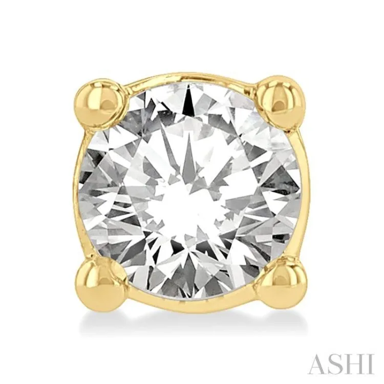 1/3 ctw Round Cut Diamond Stud Earring in 14K Yellow Gold