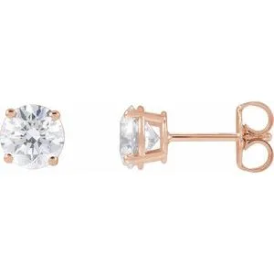 14K Rose 1/5 CTW Natural Diamond Stud Earrings