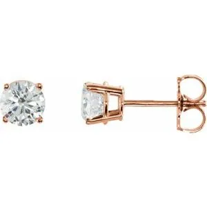 14K Rose 1/5 CTW Natural Diamond Stud Earrings