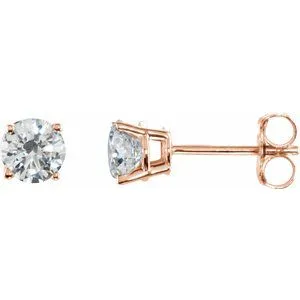 14K Rose 1/5 CTW Natural Diamond Stud Earrings