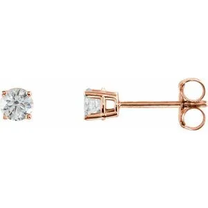 14K Rose 1/5 CTW Natural Diamond Stud Earrings