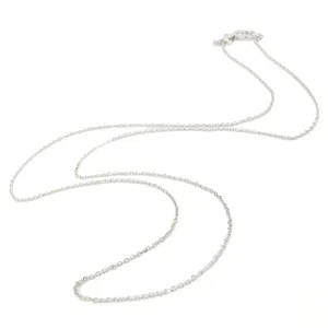 14K W Gold 0.60mm Dia Cut Cable Chain