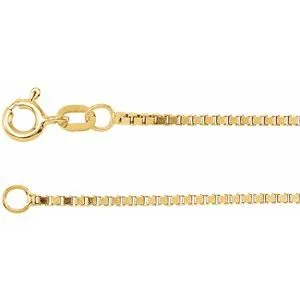 14K White 1.3 mm Diamond-Cut Box 16" Chain