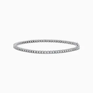 14K White Gold Diamond Tennis Bracelet 0.98 TCW