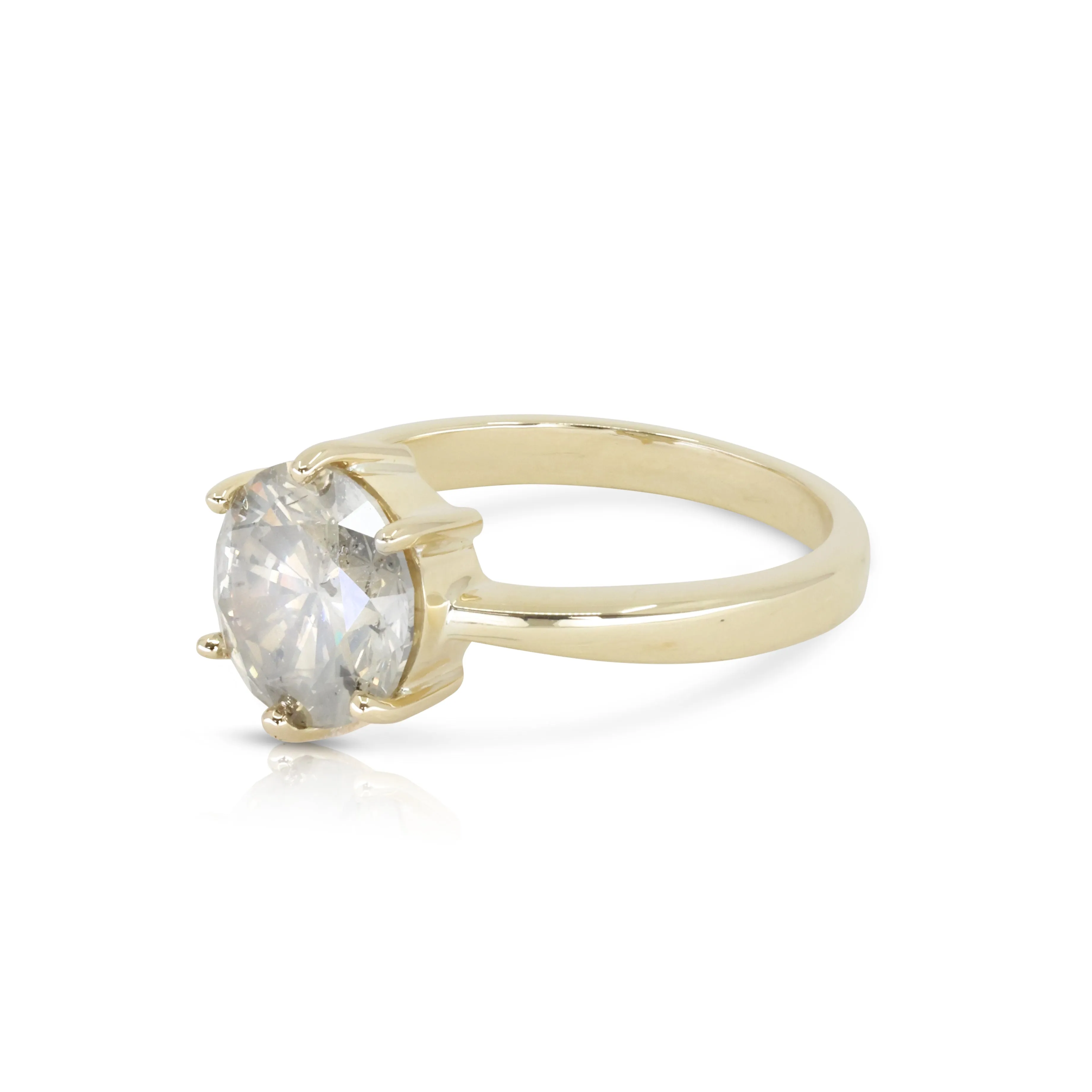 14K Yellow Gold Galaxy Solitaire