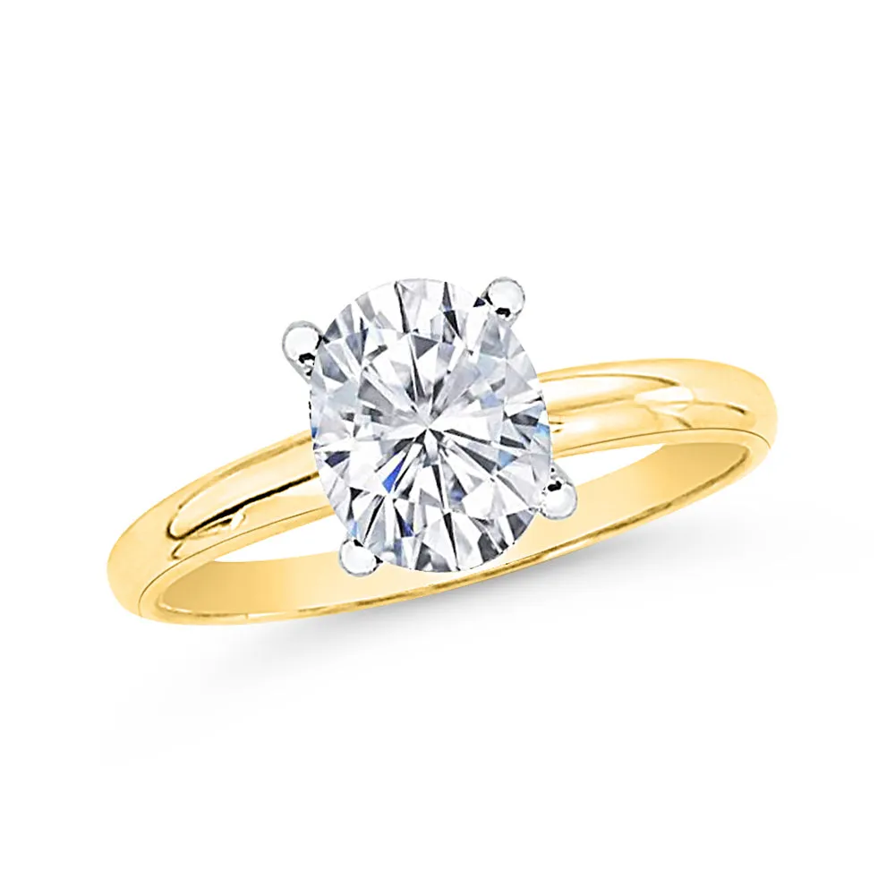 1.51 ct. I - SI2 Oval Cut Diamond Solitaire Engagement Ring in 14k Gold