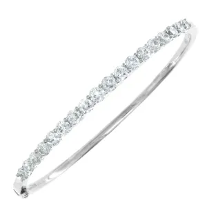 18ct White Gold 3.25ct Diamond Bangle