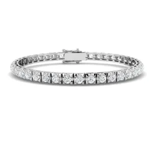 18ct White Gold 4.00ct Diamond Line Bracelet