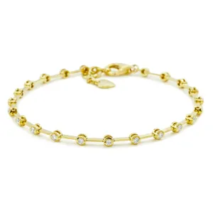 18ct Yellow Gold 0.55ct Round Brilliant Cut Bracelet