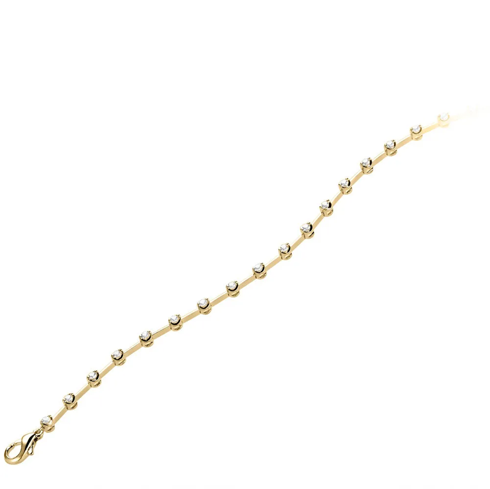 18ct Yellow Gold 0.55ct Round Brilliant Cut Bracelet