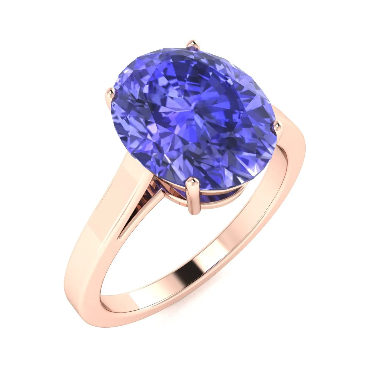 18kt Gold Oval Brilliant Tanzanite Ring (Tanzanite 6.00ct)