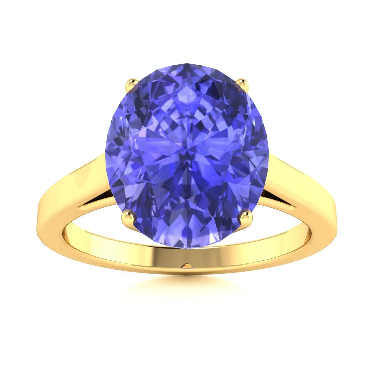 18kt Gold Oval Brilliant Tanzanite Ring (Tanzanite 6.00ct)