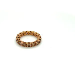 20kt Rose Gold Rose-cut Brown Diamond Eternity Band 3.5mm