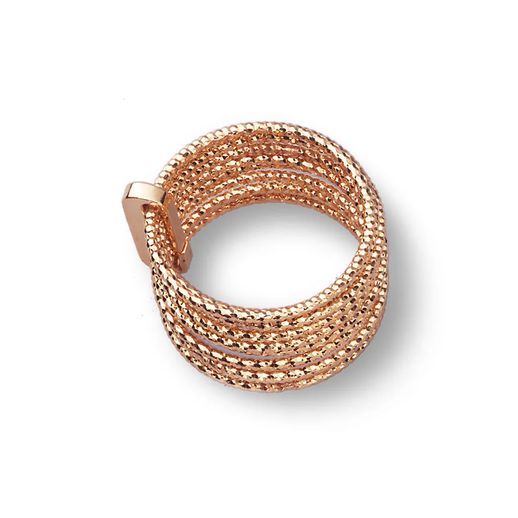 22k Rose Gold Plated Sterling Silver Stacked Ring