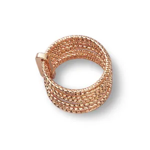 22k Rose Gold Plated Sterling Silver Stacked Ring