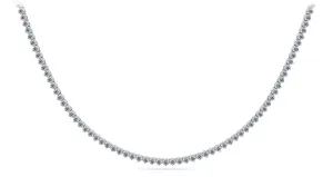 3 Prong Riviera Diamond Necklace with 14.52 ct.(finished) 3.2mm