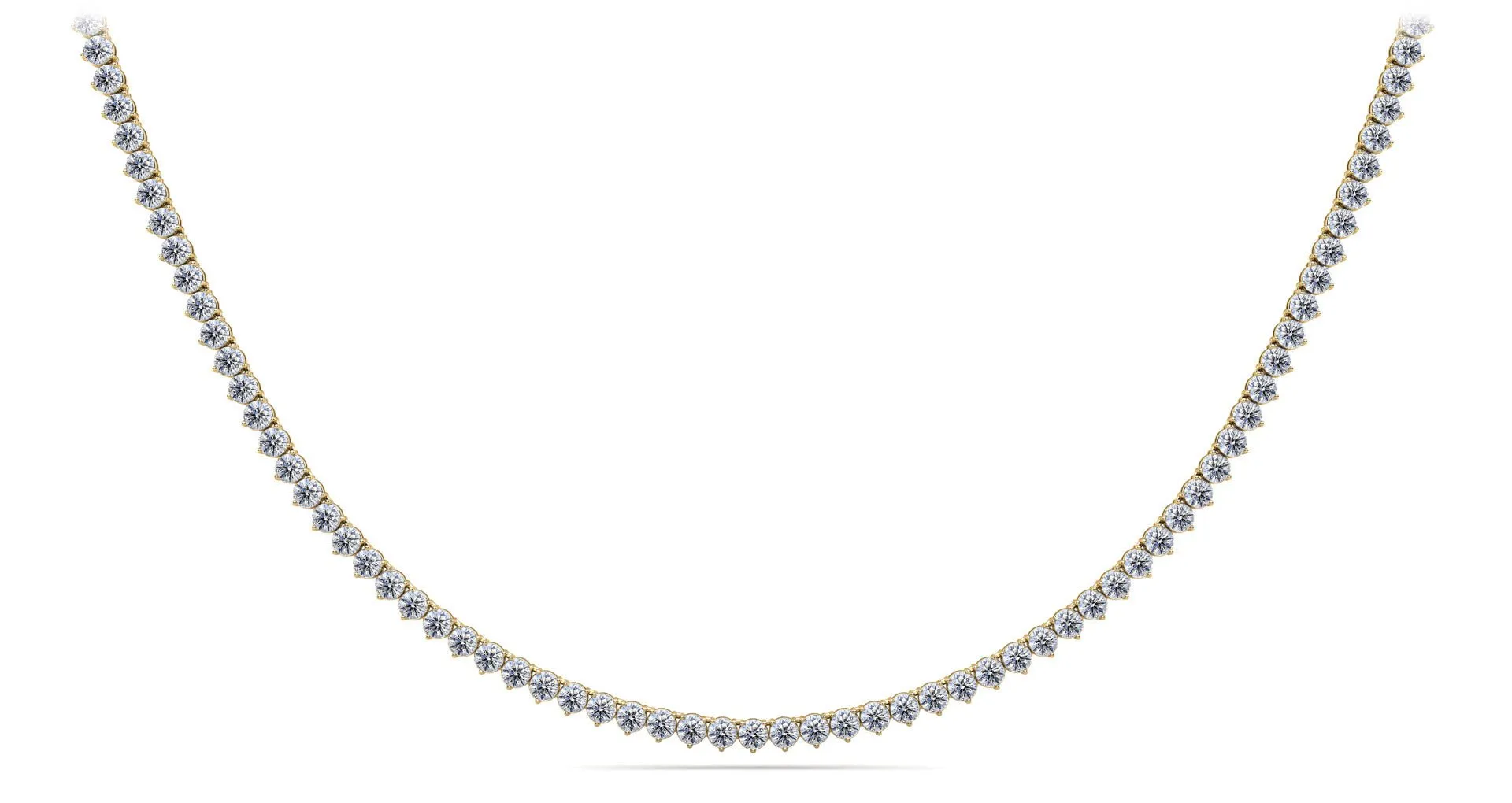 3 Prong Riviera Lab-Grown Diamond Necklace with 23.06 ct.(finished) 4.1mm