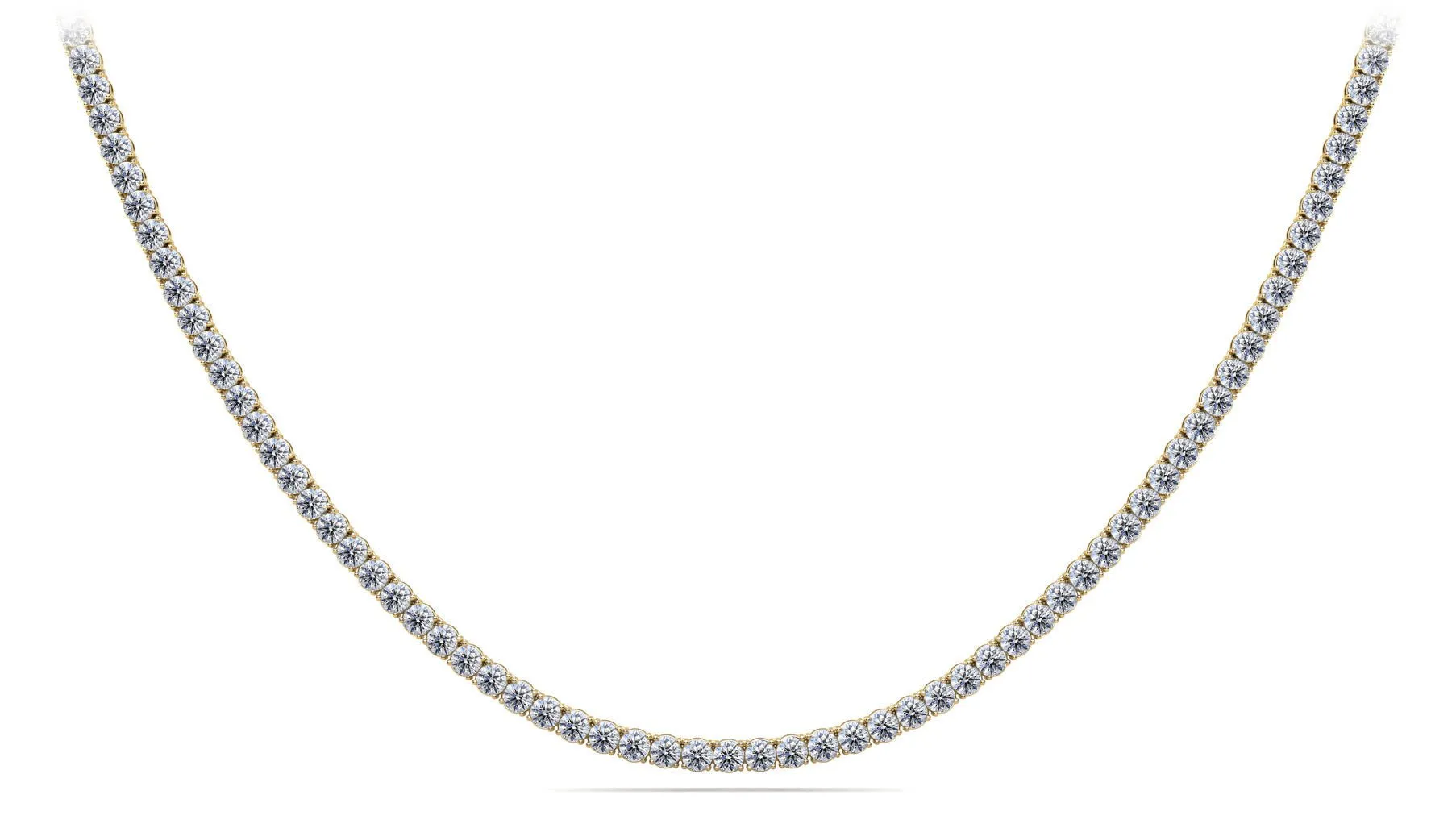 4 Prong Riviera Diamond Necklace with 23.06 ct.(finished) 4.1mm