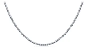 4 Prong Riviera Lab-Grown Diamond Necklace with 11.61 ct.(finished) 2.8mm