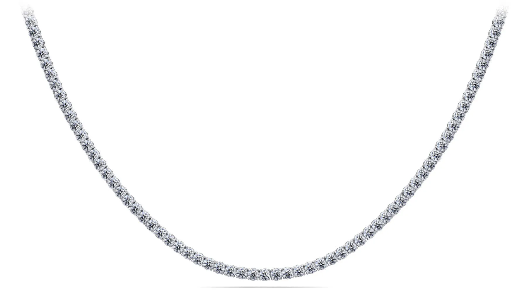 4 Prong Riviera Lab-Grown Diamond Necklace with 11.61 ct.(finished) 2.8mm