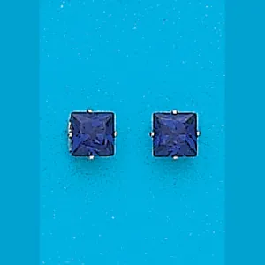 6mm Square Blue CZ