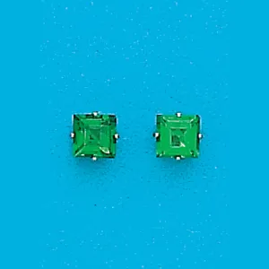 6mm Square Green CZ