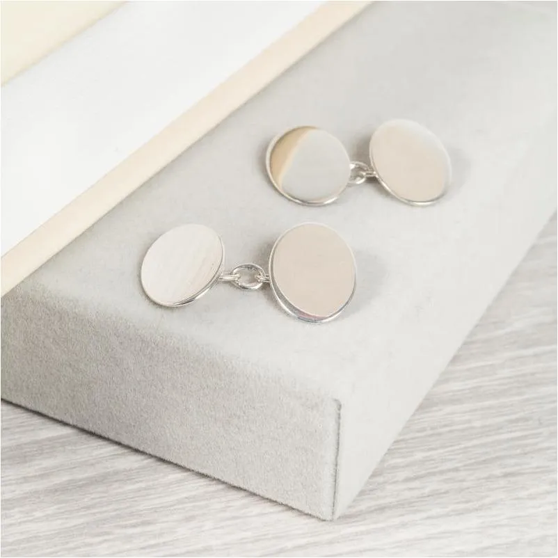 Albemarle Sterling Silver Oval Cufflinks