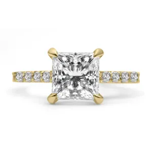 Ally | Princess Moissanite Engagement Ring