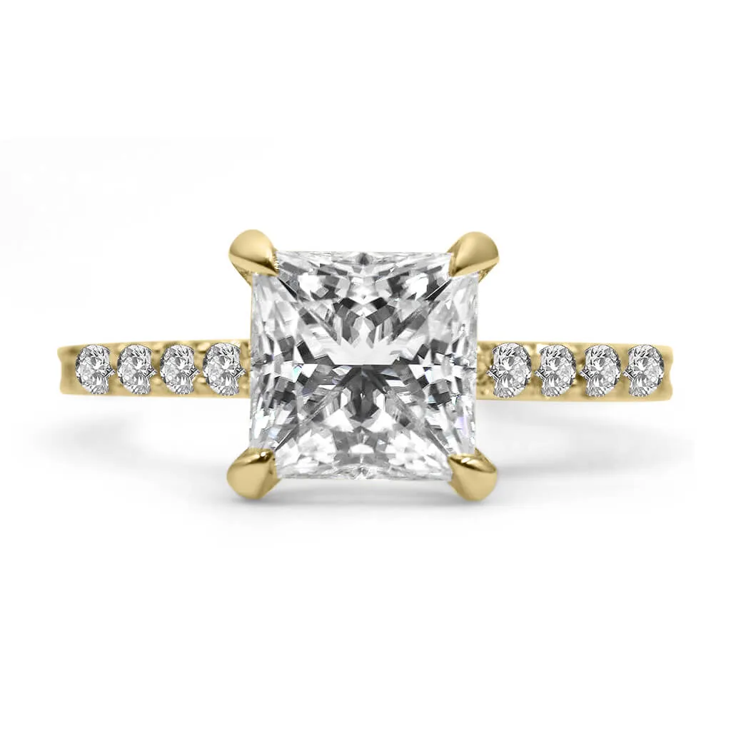 Ally | Princess Moissanite Engagement Ring