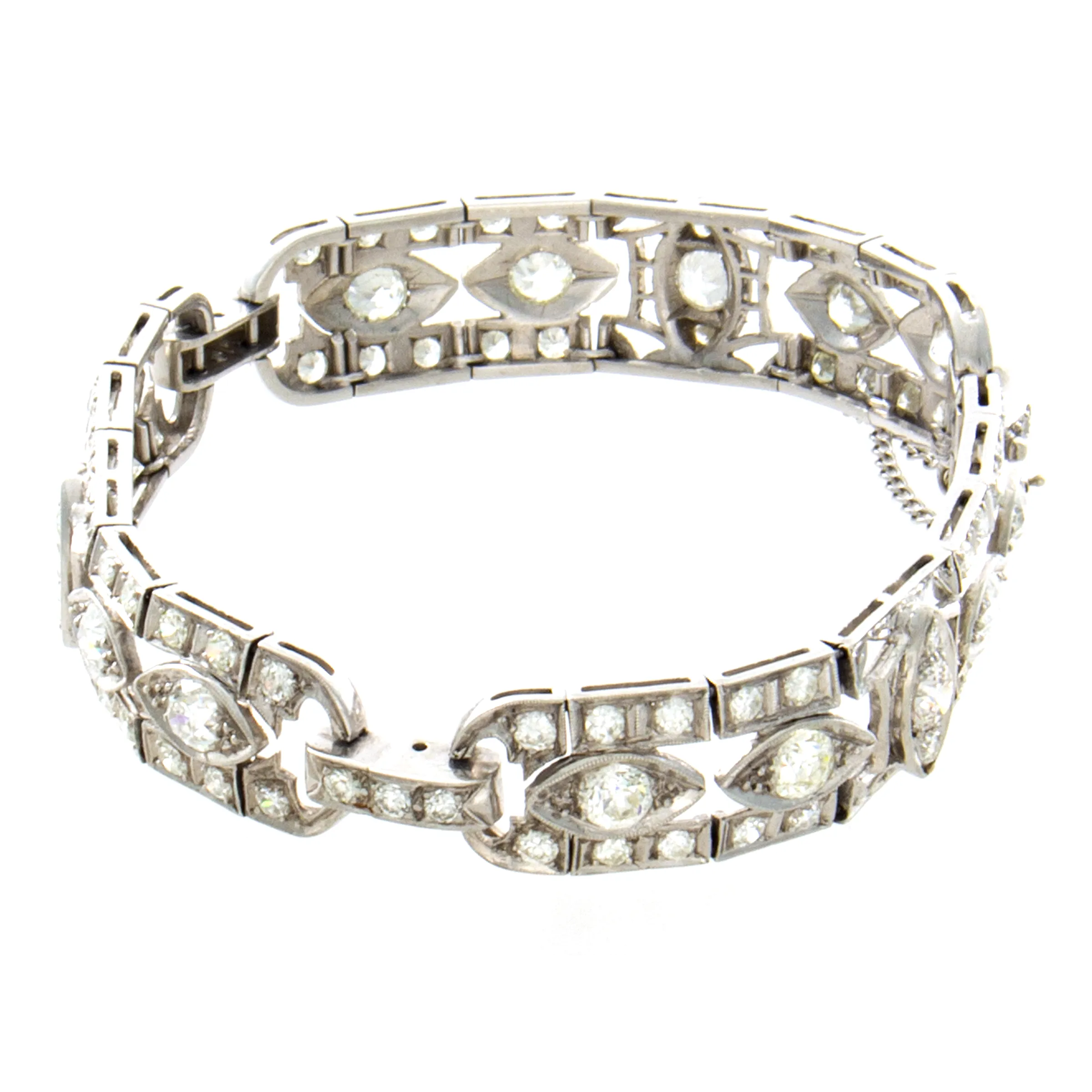 Art Deco Platinum and 5.02ctw Diamond Bracelet