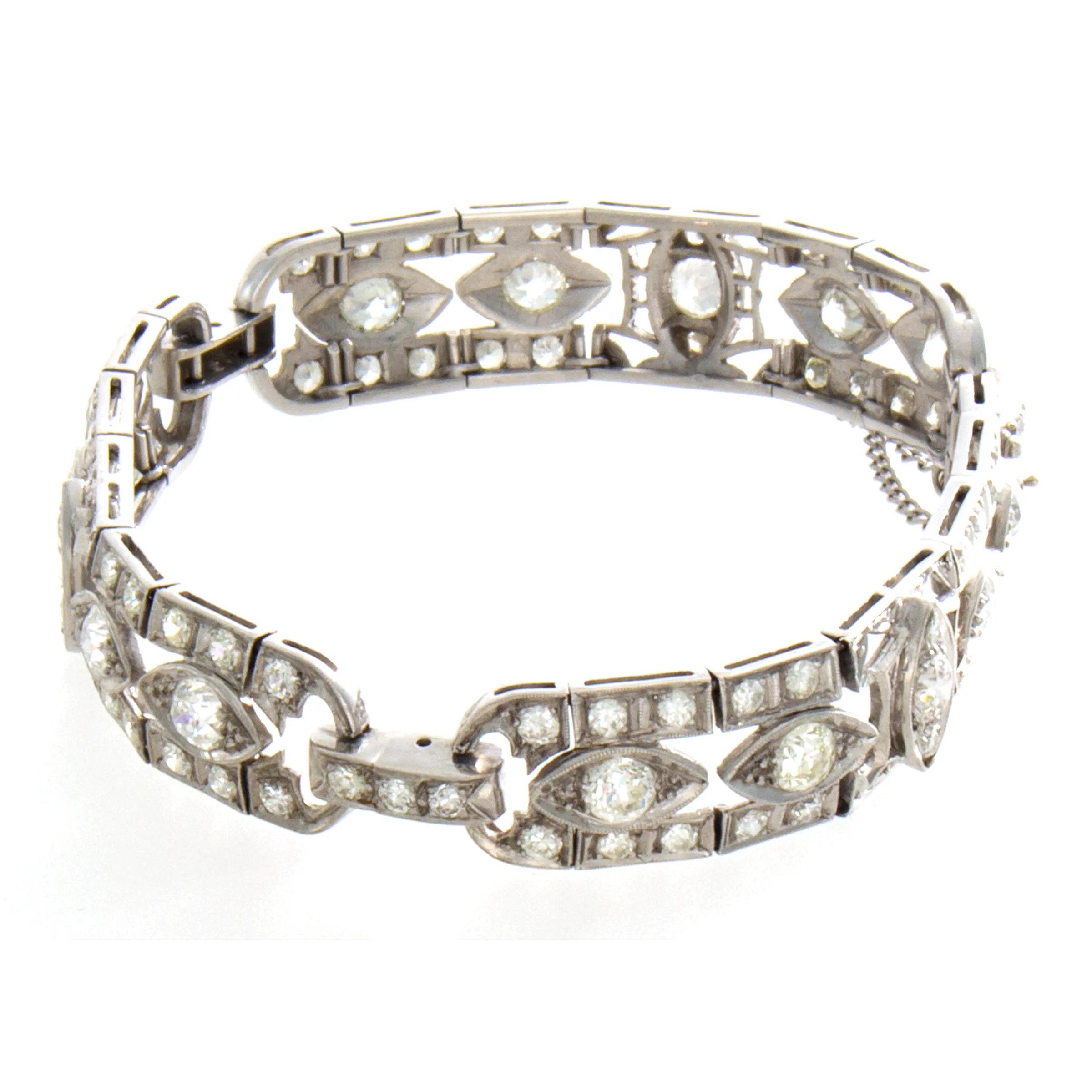 Art Deco Platinum and 5.02ctw Diamond Bracelet