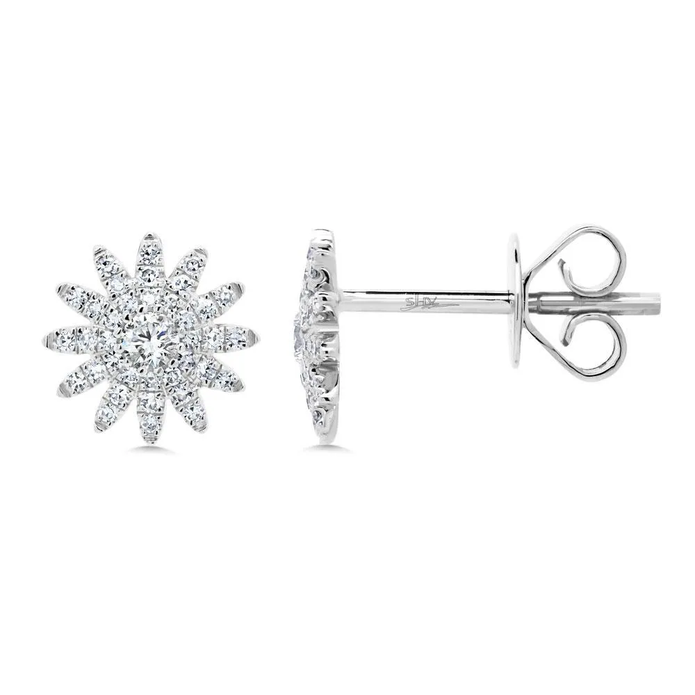 Aurora 0.24 Ct. Diamond Starburst Stud Earring