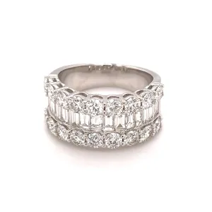 Baguette and Round Diamond Ring