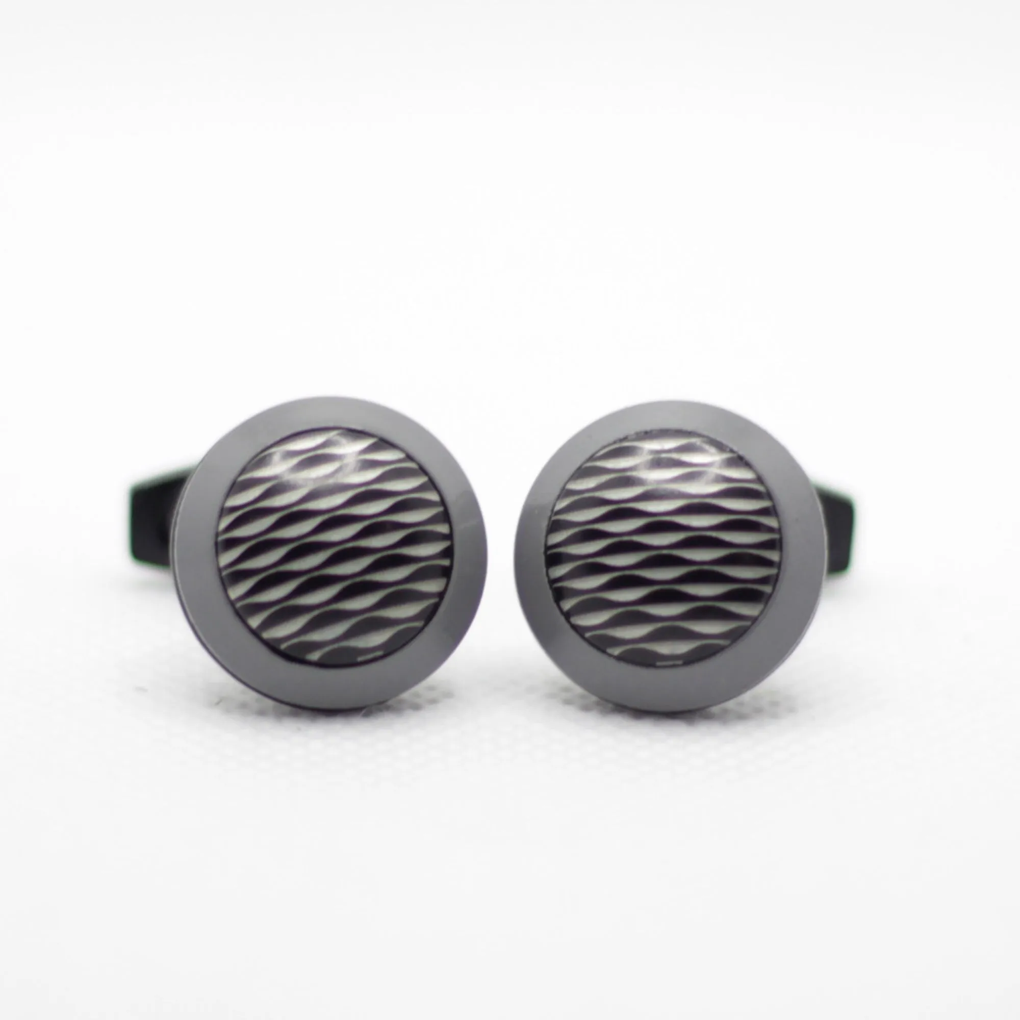 BLACK WAVES CUFFLINKS