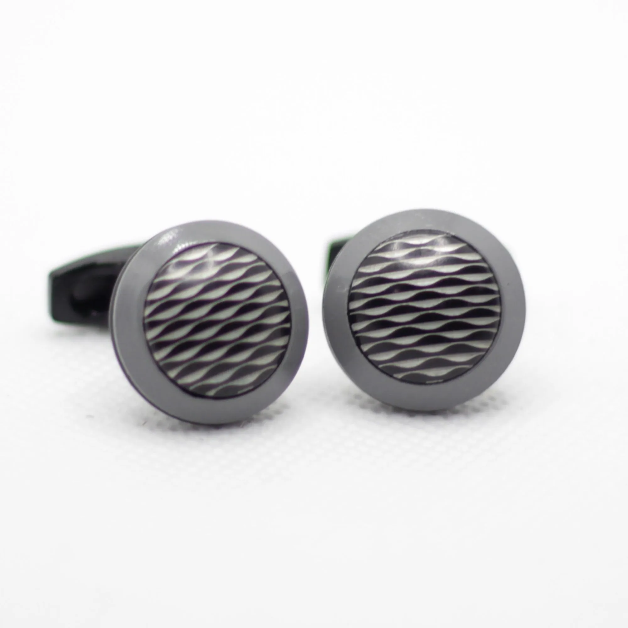 BLACK WAVES CUFFLINKS