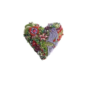 blooming heart brooch