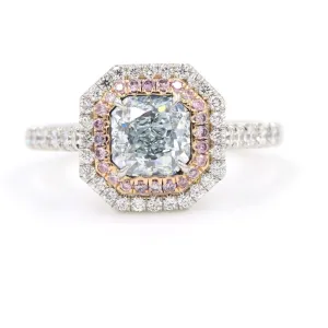 Blue Diamond Engagement Ring