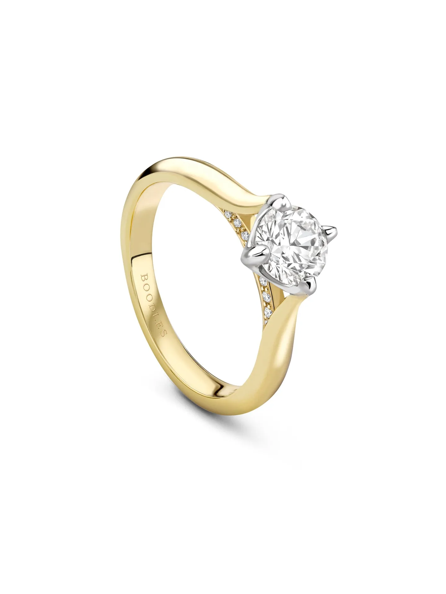 Boodles Brilliance Yellow Gold Diamond Engagement Ring 0.9 Carat