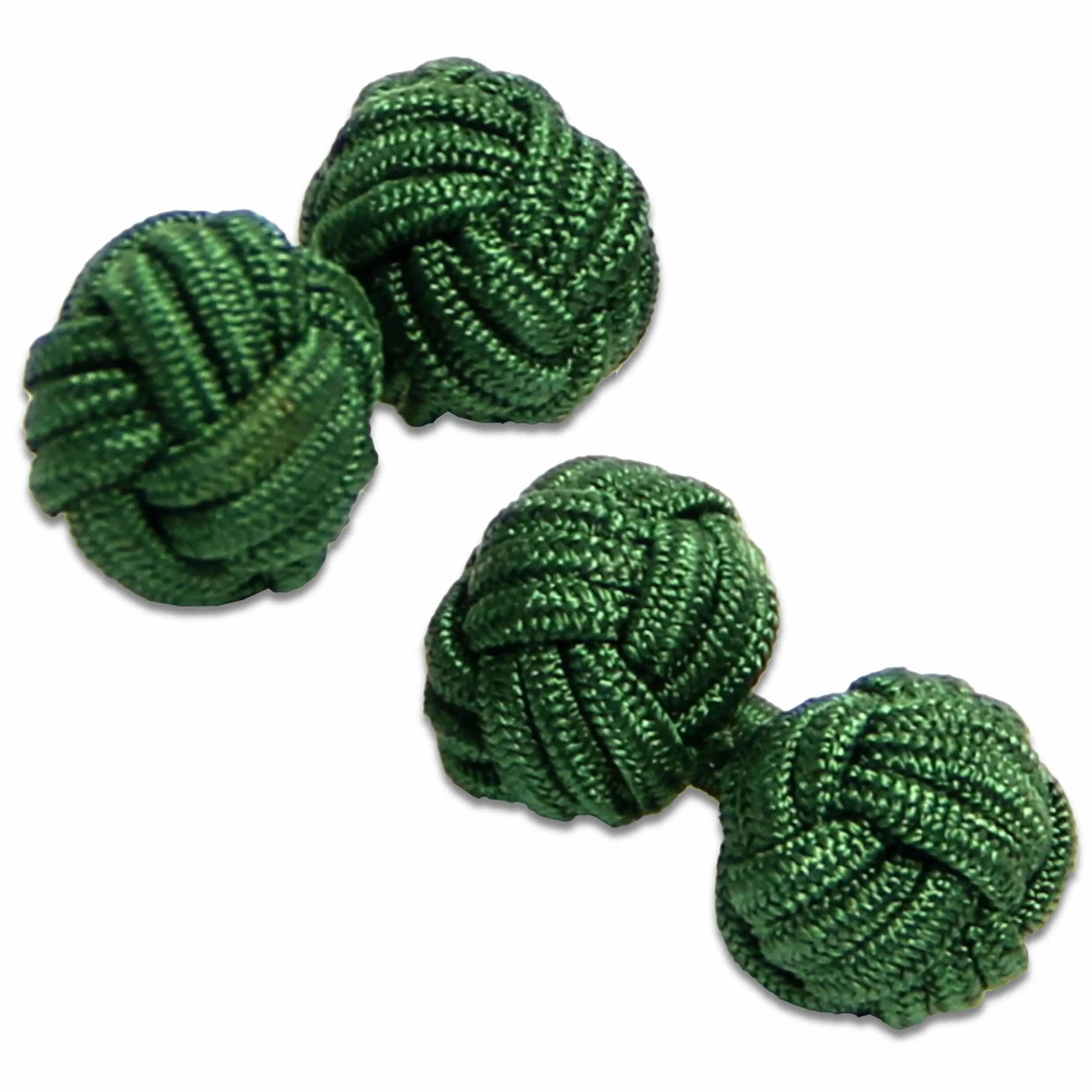 Bottle Green Knot Cufflinks