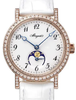 Breguet Classique Moon Phase 18K Rose Gold & Diamonds Lady's Watch